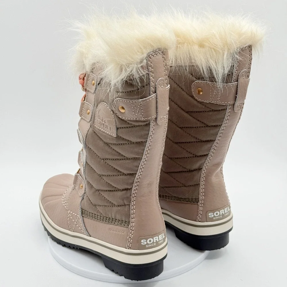 Sorel Tofino Ii Boots Size 5 Womens Omega Taupe/Pink Snow‎ Waterproof NEW